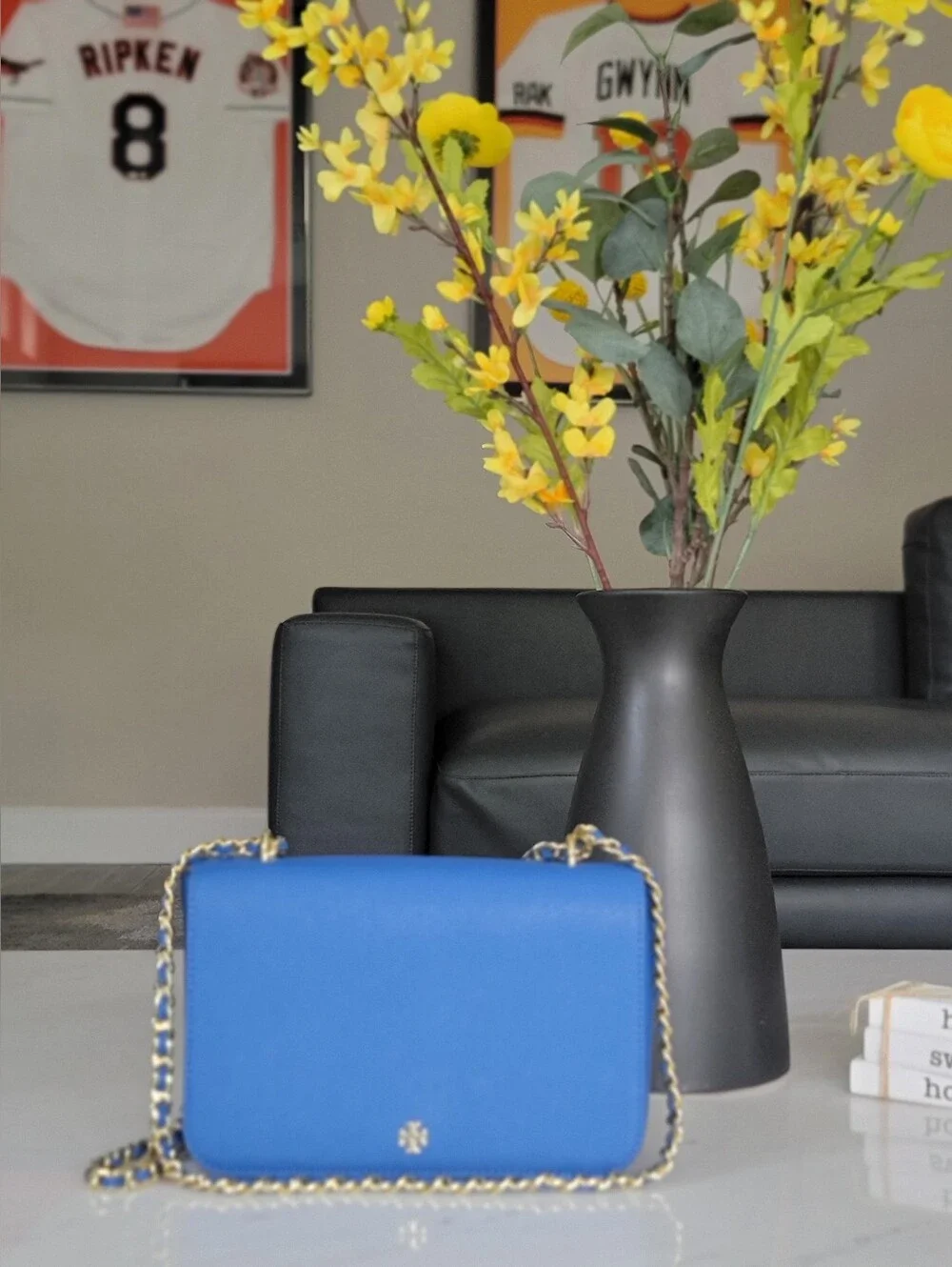 Tory Burch Emerson Shoulder Bag Regal Blue – Excellent Condition